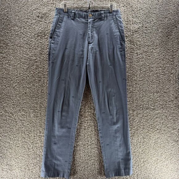 Brooks Brothers Red Fleece Pants Men 33x32 Gray 100% Cotton Bike Bicycle Patten - Picture 1 of 11